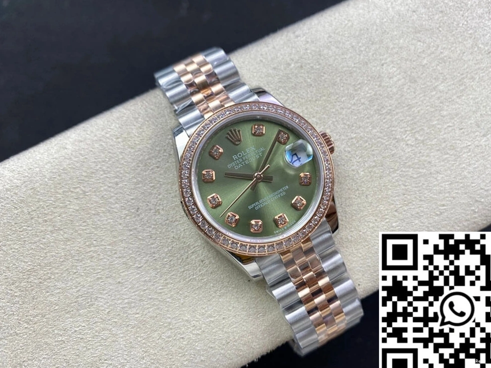 Dial Diamond-set 31MM Rolex Datejust Factory EW Green 1221